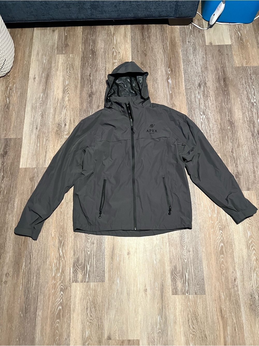 Port Authority Men's Hooded Rain Jacket - Charcoal Gray